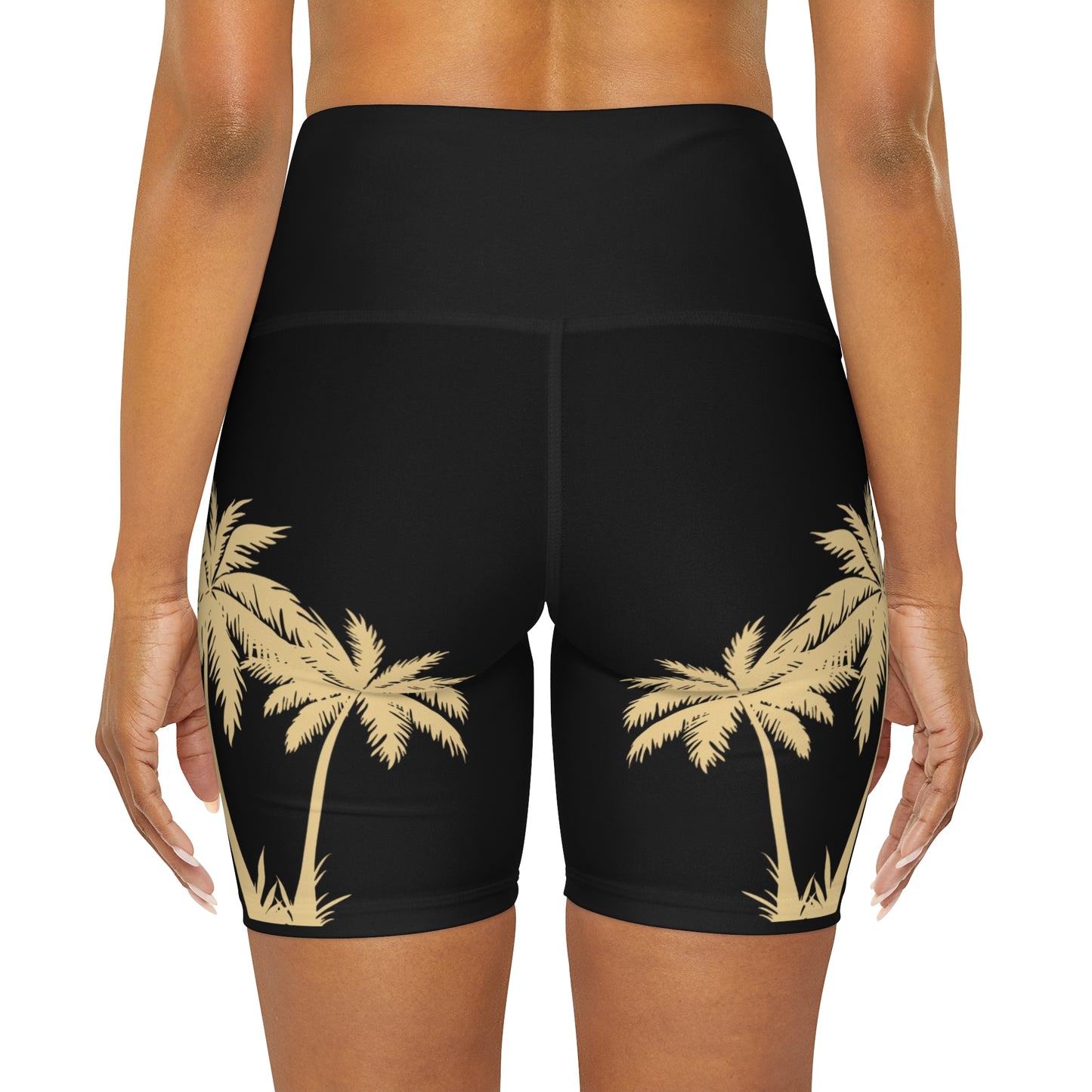 High Waisted Yoga Shorts (AOP)