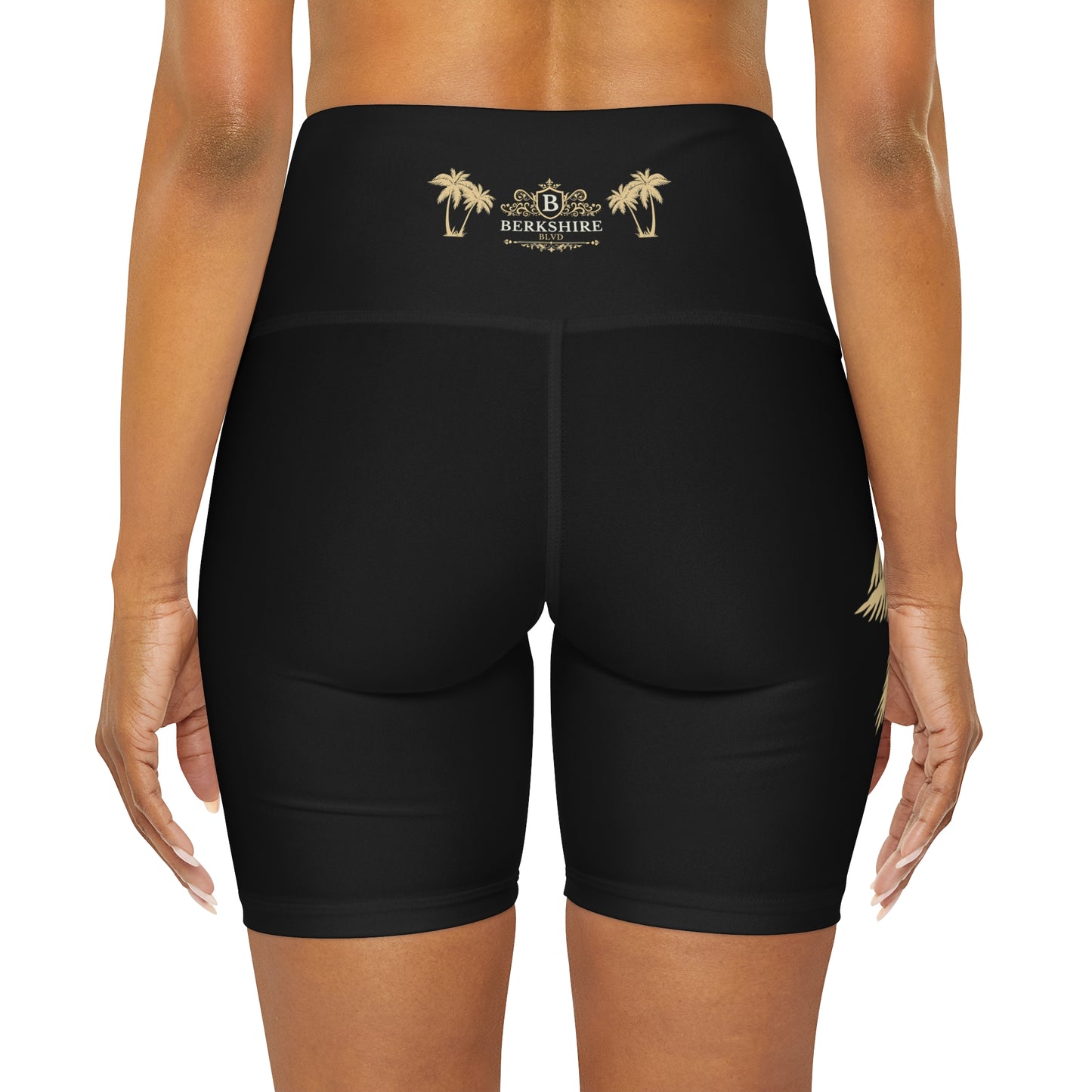 High Waisted Yoga Shorts (AOP)