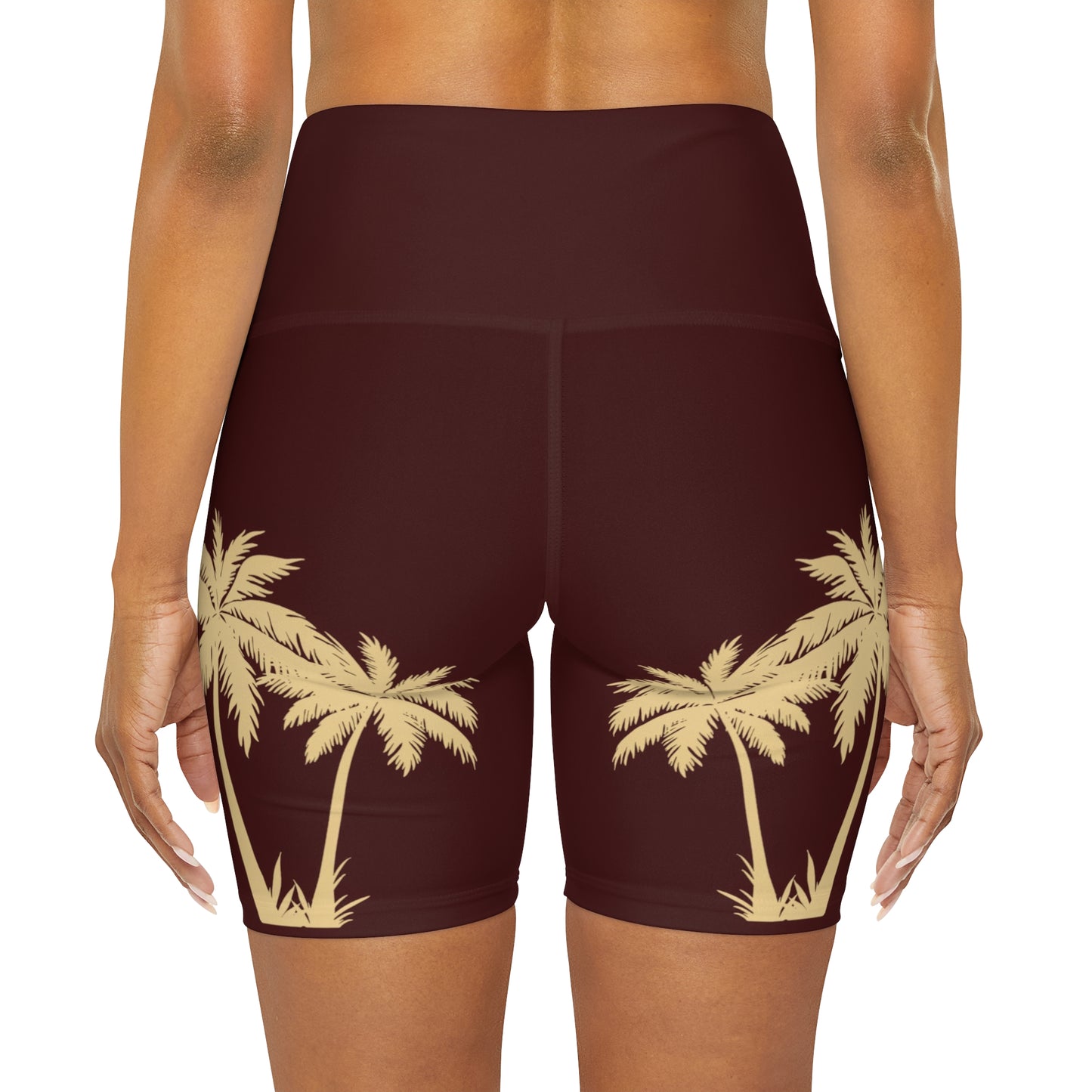 High Waisted Yoga Shorts (AOP)